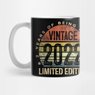 Kids 2 Year Old Gifts Vintage 2022 Limited Edition 2nd Birthday Mug